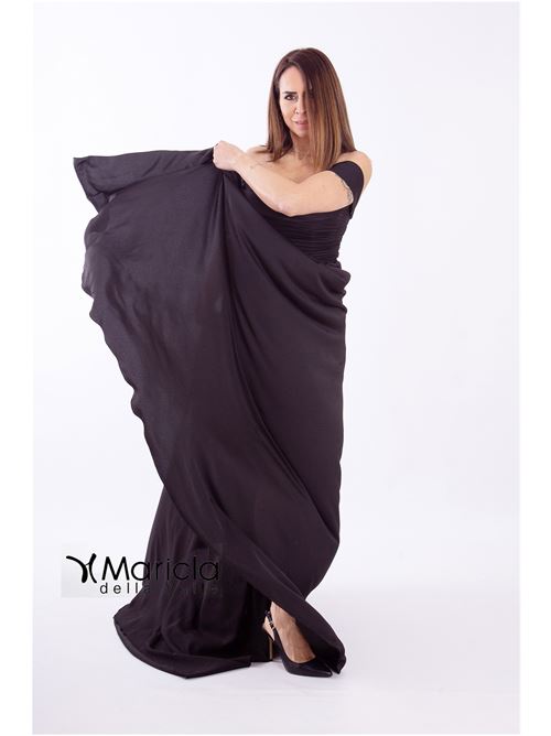 drappeggio con coda MARICLA ELEGANCE | CAN8033NERO